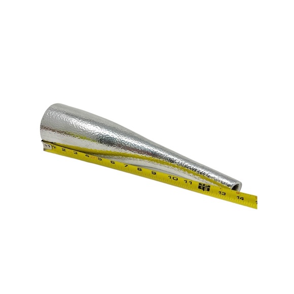 Sleek Godinger Metal Vase Hammered Textured Surface - 14” - Picture 4 of 10